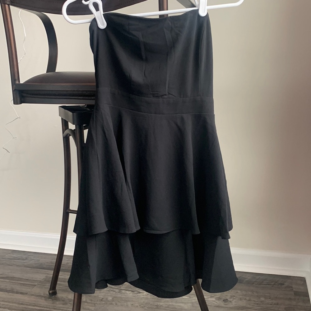 Tube top black dress